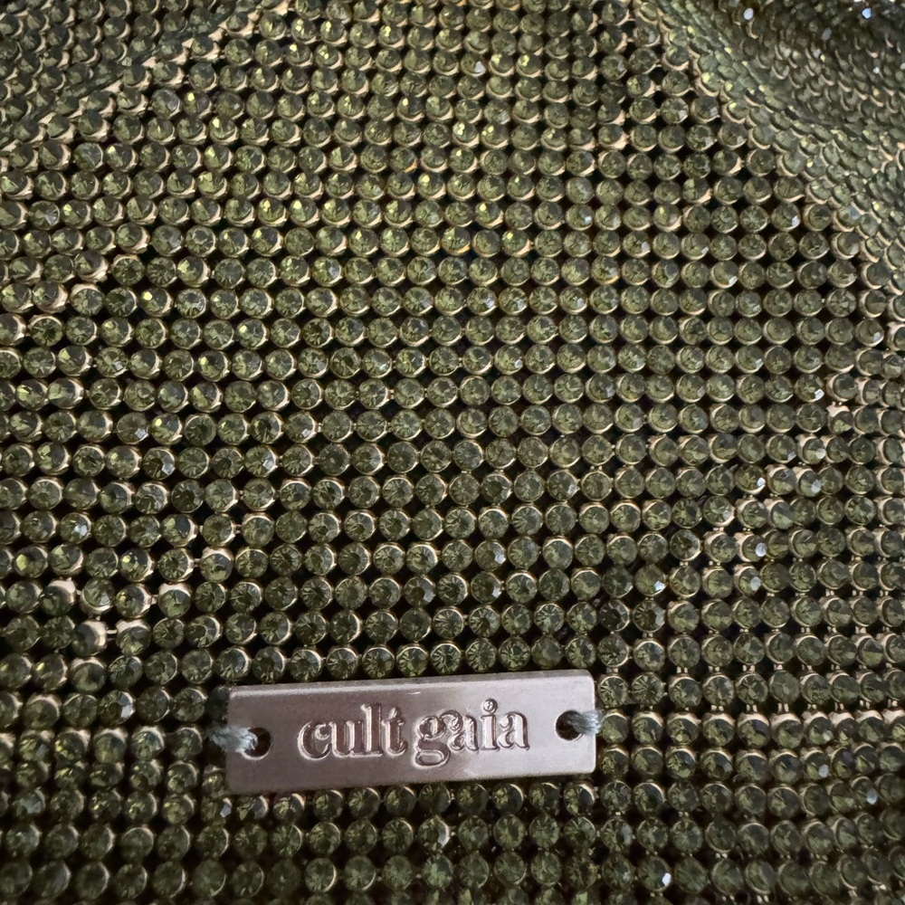 Cult Gaia Green Crystal Mesh Bag - Picture 2 of 4